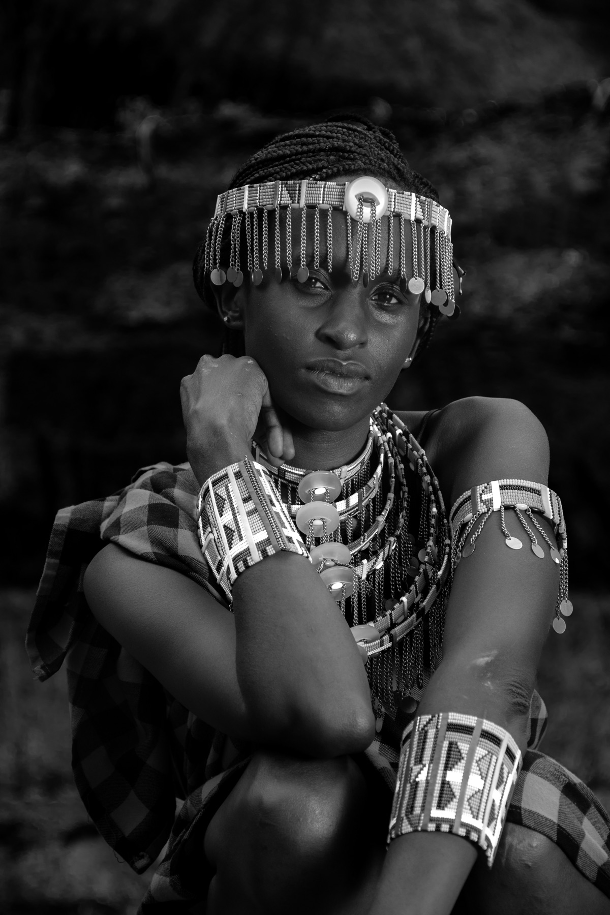 A portrait in traditional beadwork, heritage carried forward