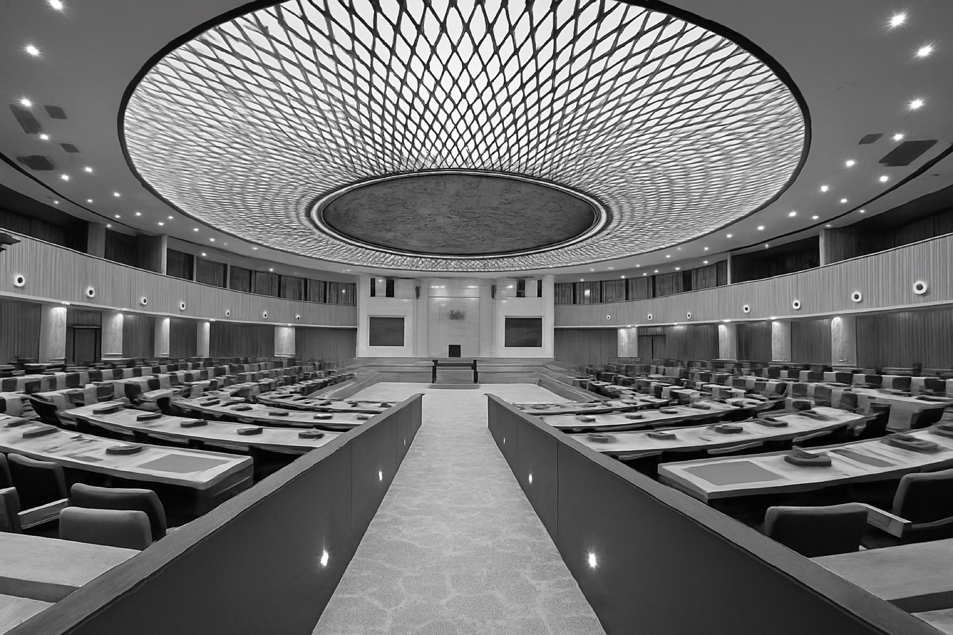 An assembly chamber, where conversations shape what's next